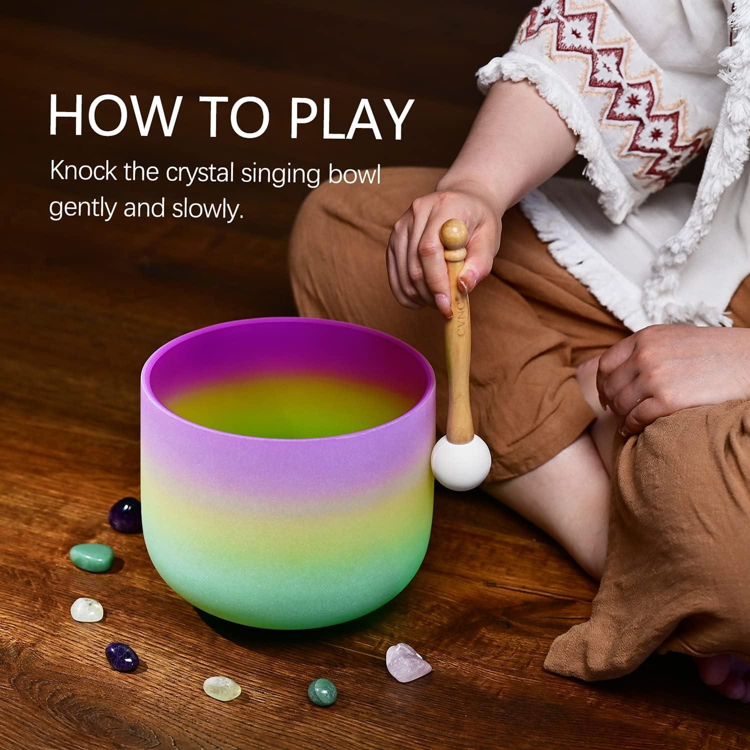 Cuenco de Cuarzo Cristal Mate 20.32cm Nota B CVNC