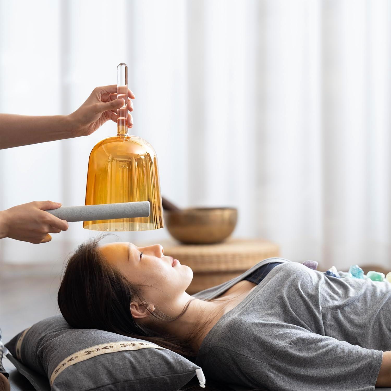 Cuenco de Cuarzo 15.24 cm Nota F Té Dorado con Mango y Bolsa