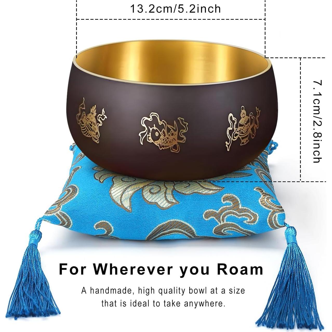 Juego de Cuencos Cantores Tibetanos Vilosa 13.2 cm - Hecho a Mano