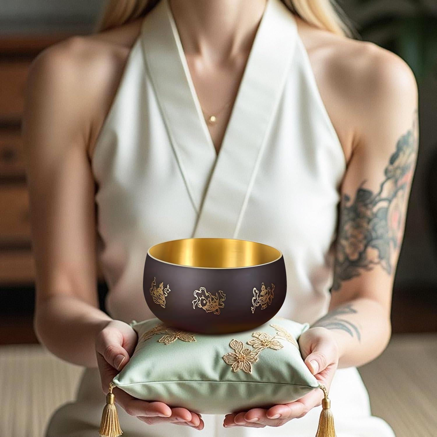 Juego de Cuencos Cantores Tibetanos Vilosa 13.2 cm - Hecho a Mano