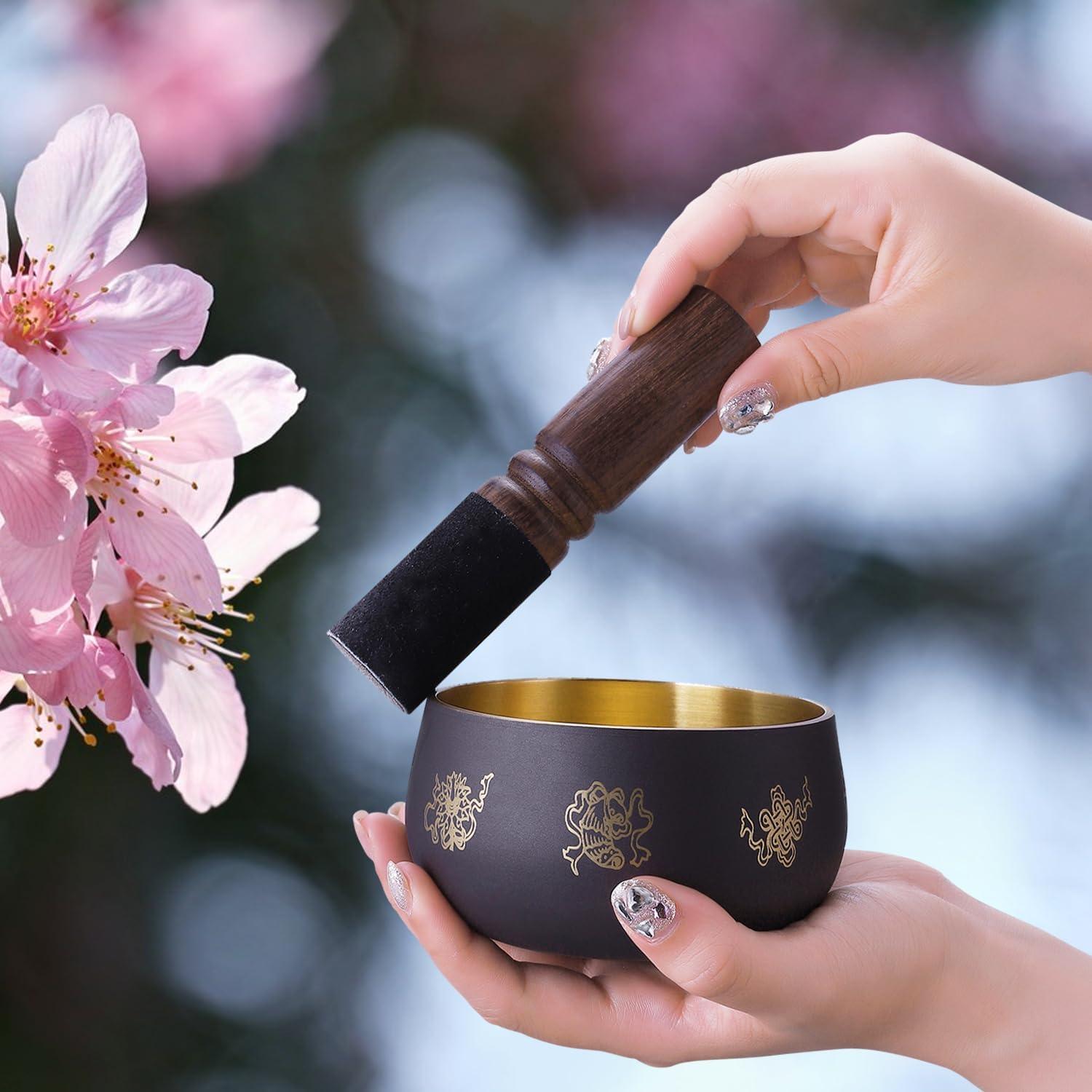 Juego de Cuencos Cantores Tibetanos Vilosa 13.2 cm - Hecho a Mano