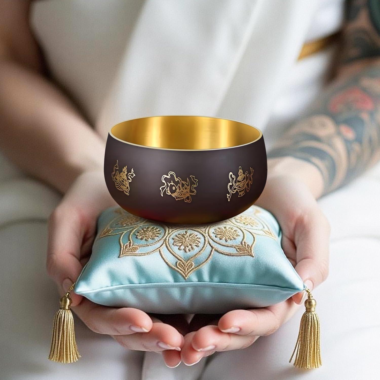 Juego de Cuencos Cantores Tibetanos Vilosa 13.2 cm - Hecho a Mano