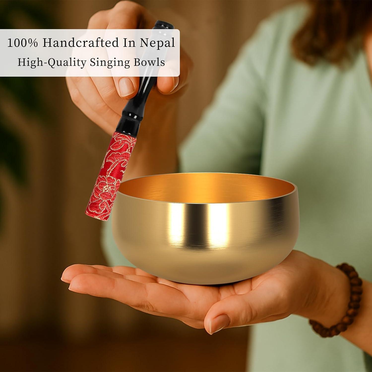 Juego de Cuencos Cantores Tibetanos Lemofuta 10.16 cm para Meditación