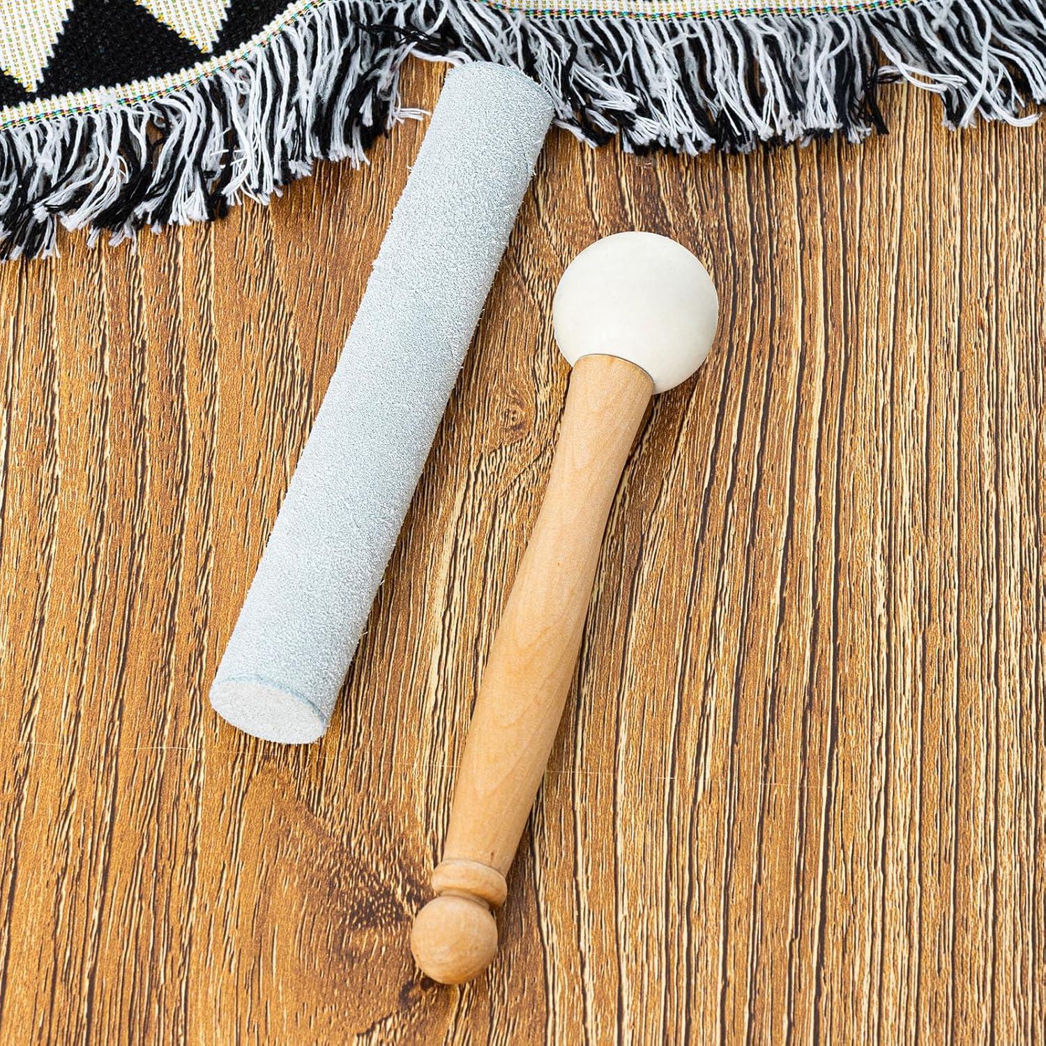 Tazón de Canto de Cristal 20 cm F Blanco 432Hz con Martillo y Funda