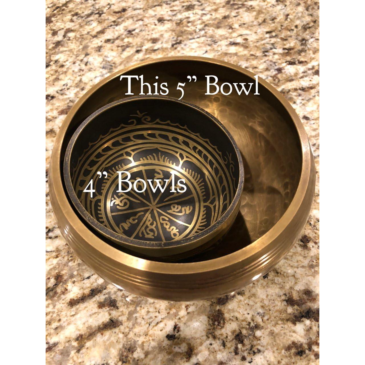 Juego de 5 Cuencos Cantores Tibetanos Satnam - Meditación y Yoga