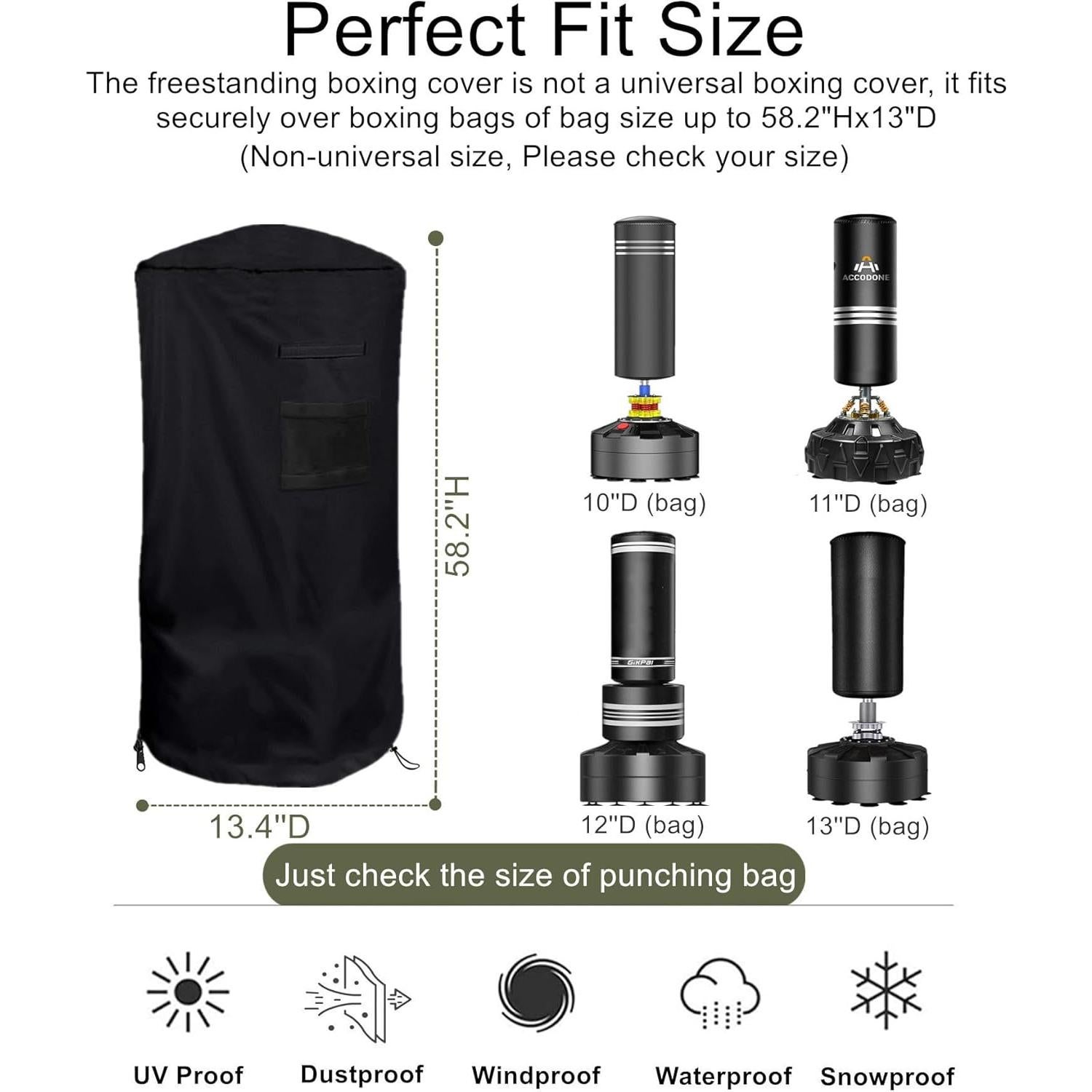 Funda Protectora Falezern para Saco de Boxeo 147.8x34.0cm