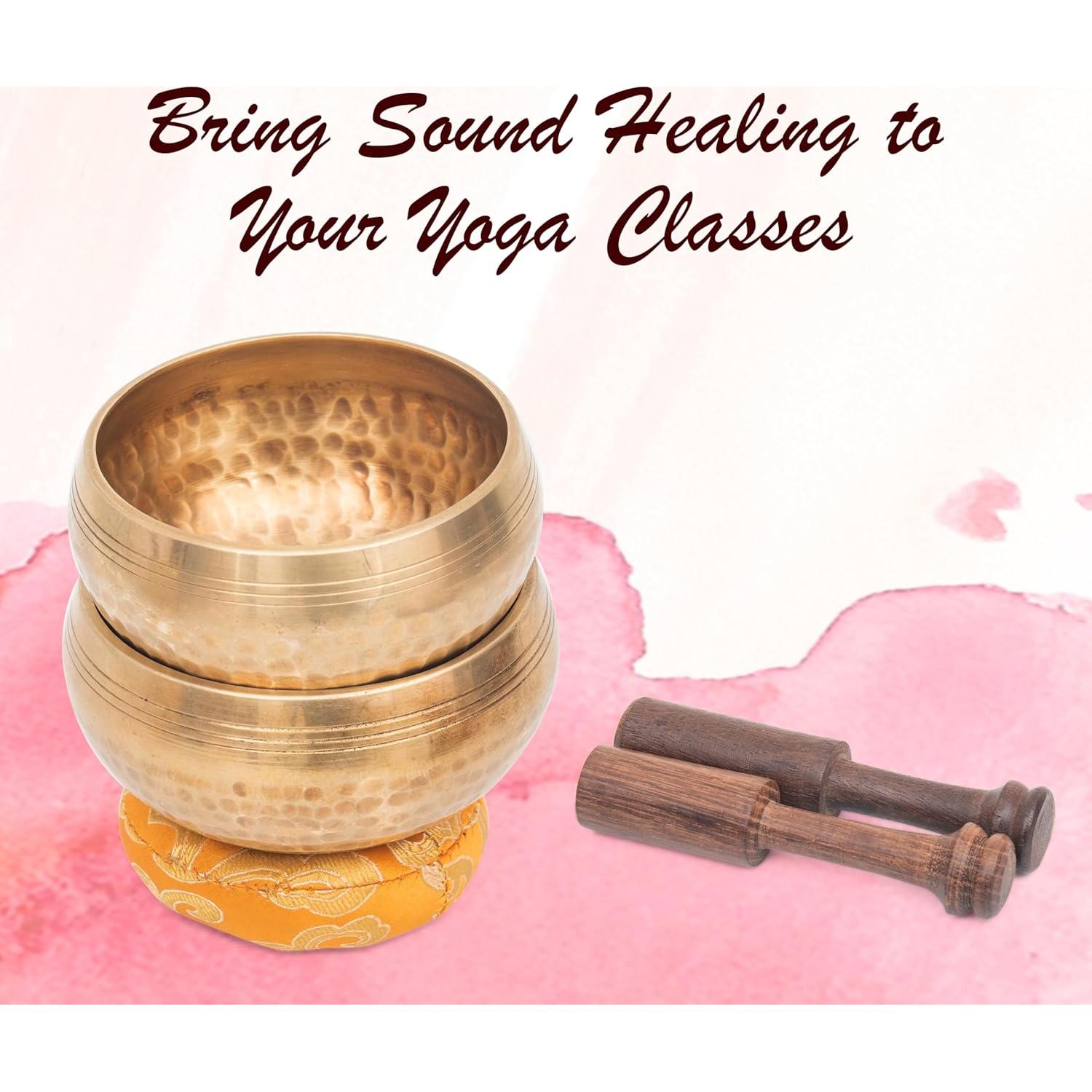 Juego de 2 Cuencos Tibetanos Hechos a Mano - Meditación y Sanación