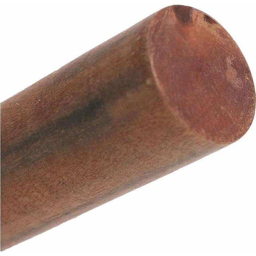 Mazo de Cuenco Cantante Tibetano de Madera y Cuero Negro 17.78cm