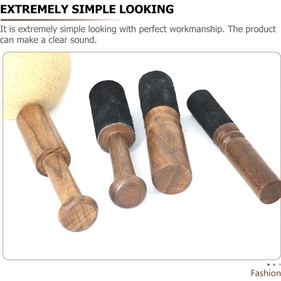 Mazo de Cuenco Cantante COHEALI 2 Piezas Madera 12.7 cm