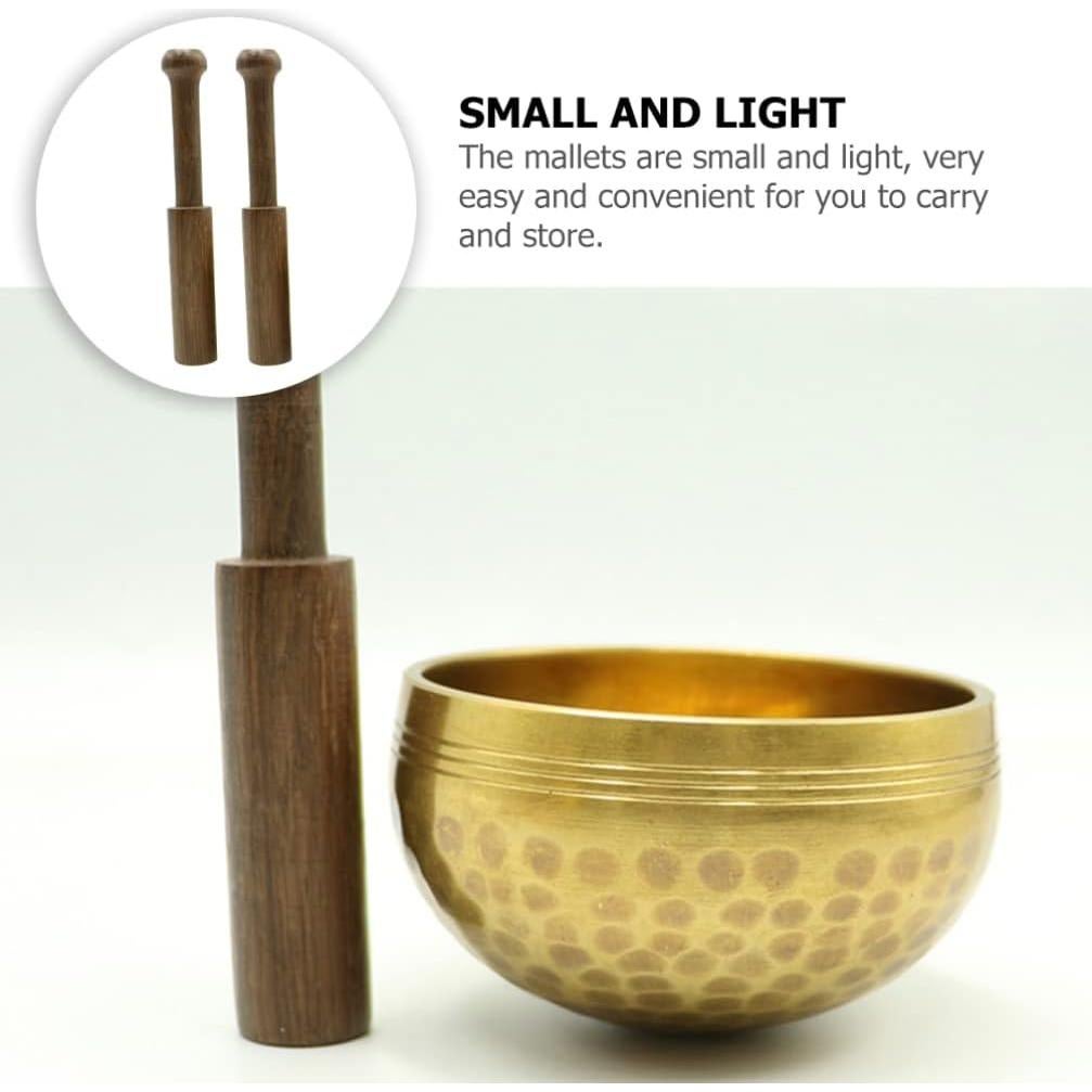 Mazo de Cuenco Cantante COHEALI 2 Piezas Madera 12.7 cm