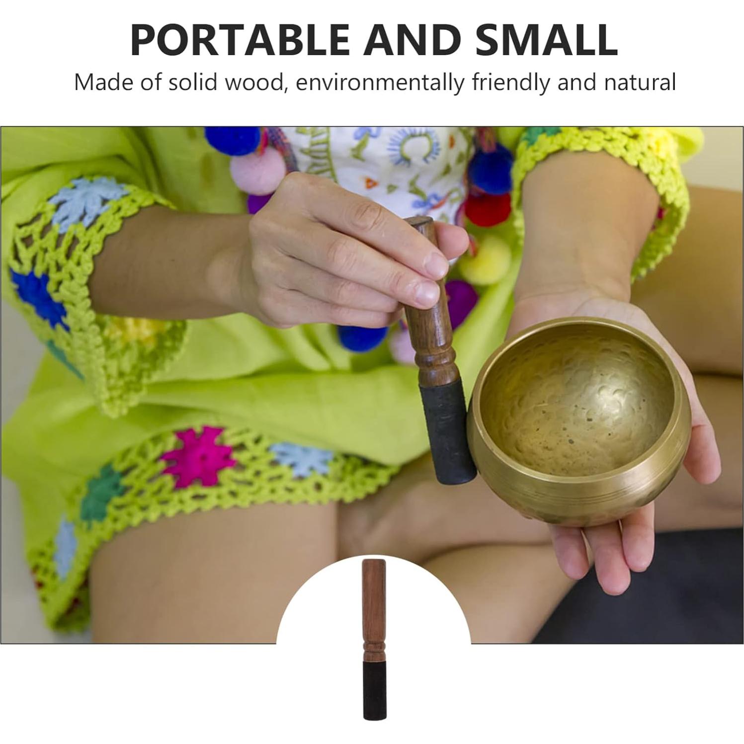 Mazo de Cuenco Cantante de Madera ARTIBETTER 13cm para Meditación