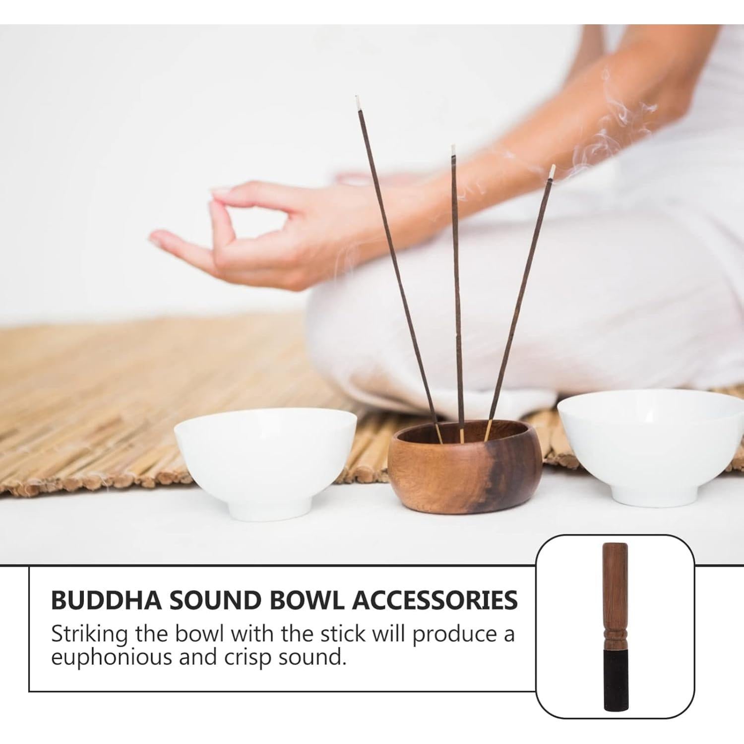 Mazo de Cuenco Cantante de Madera ARTIBETTER 13cm para Meditación