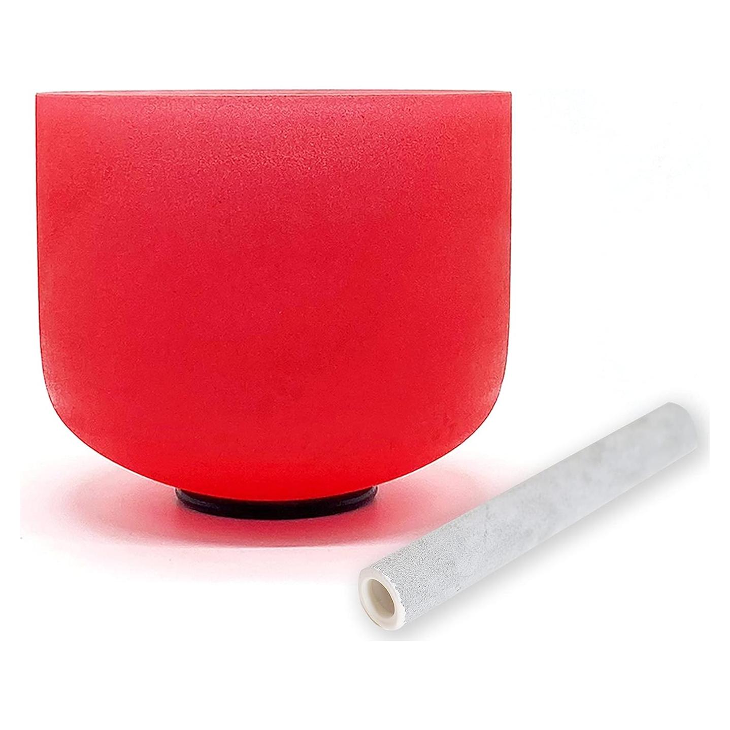 Cuenco Cantante de Cristal TAIFENG 20.32 cm Nota C Rojo