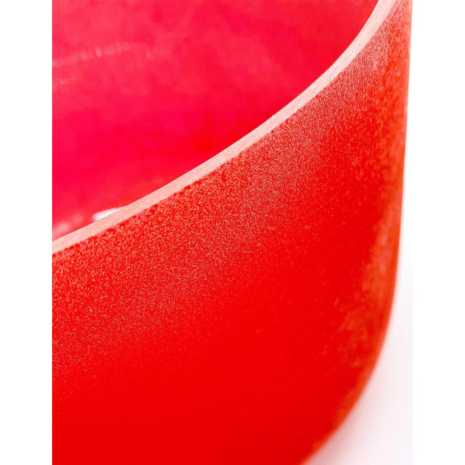 Cuenco Cantante de Cristal TAIFENG 20.32 cm Nota C Rojo