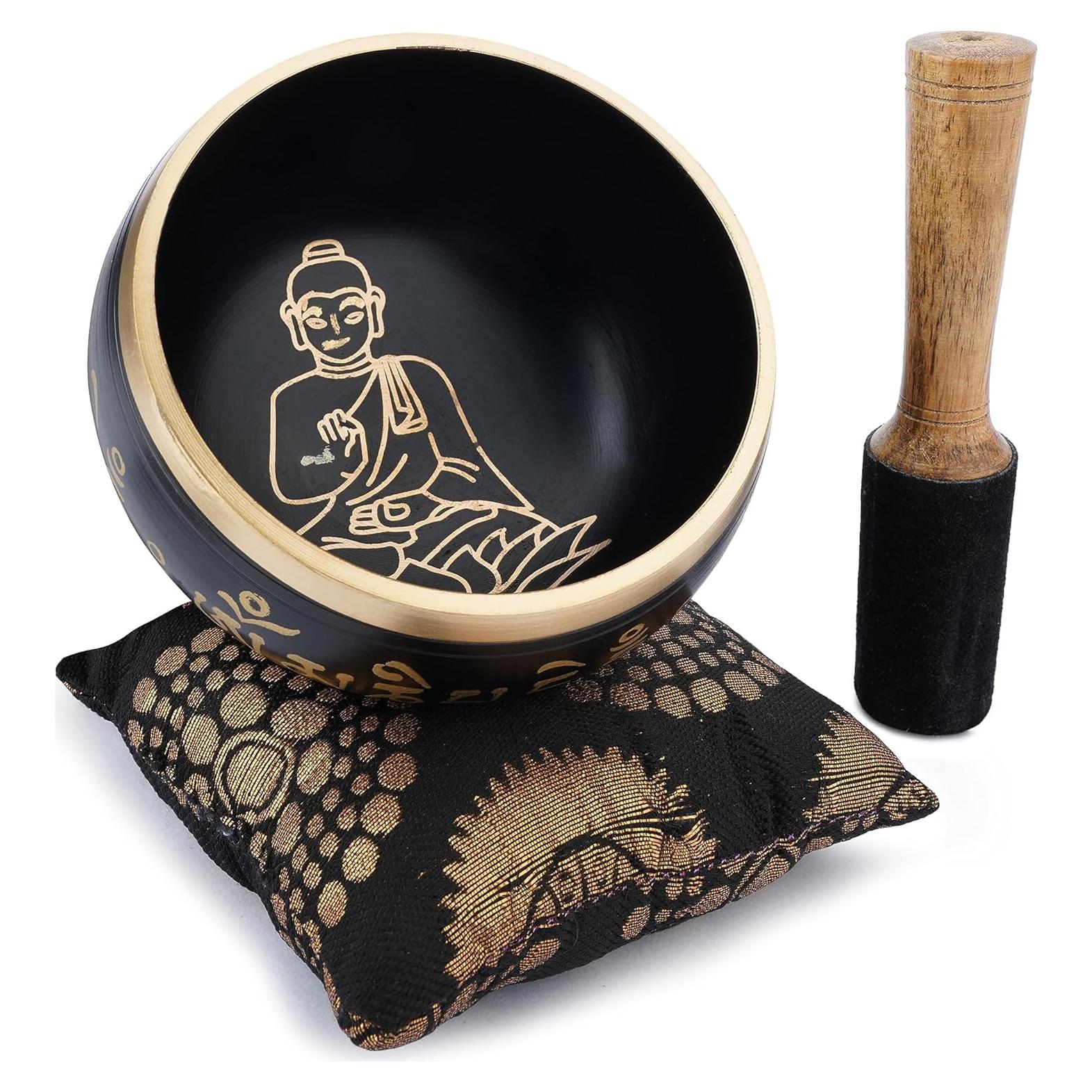 Juego de Cuencos Cantores Tibetanos Ajuny 10.16 cm Beige