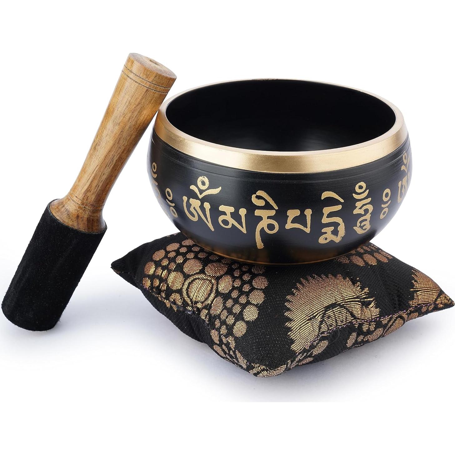 Juego de Cuencos Cantores Tibetanos Ajuny 10.16 cm Beige