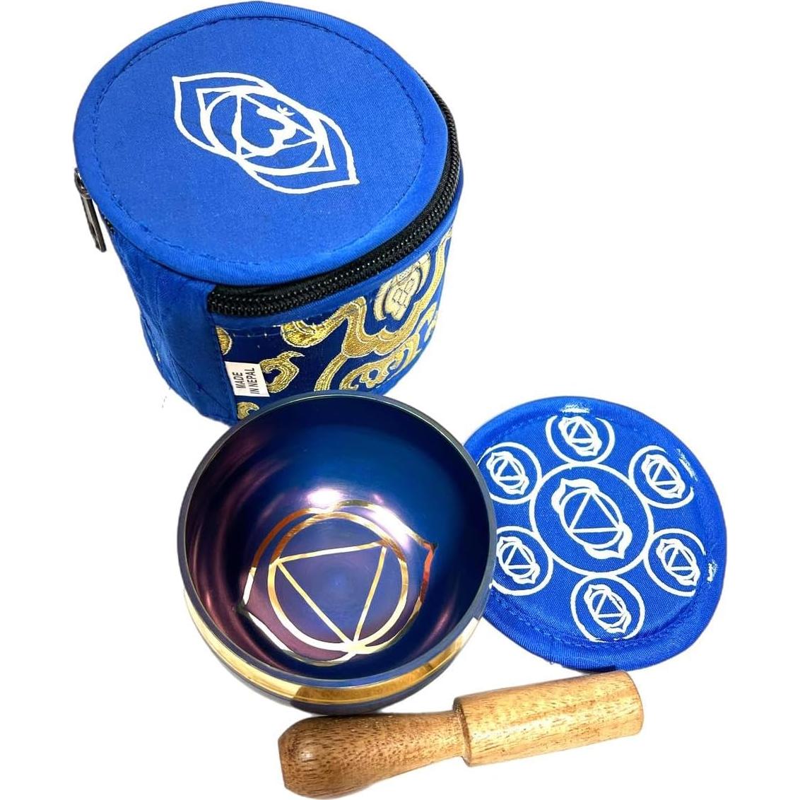 Tazón de Canto Chakra de la Garganta 7.62 cm para Meditación