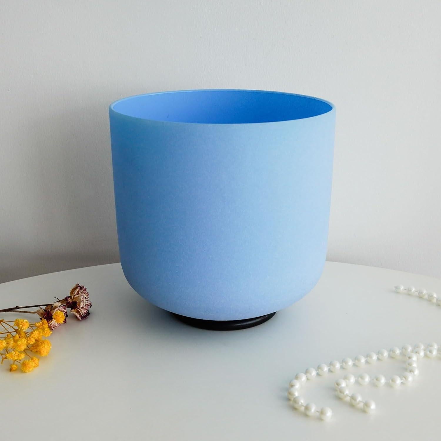 Tazón de Canto de Cristal KVKA 20 cm 432hz G Chakra Azul