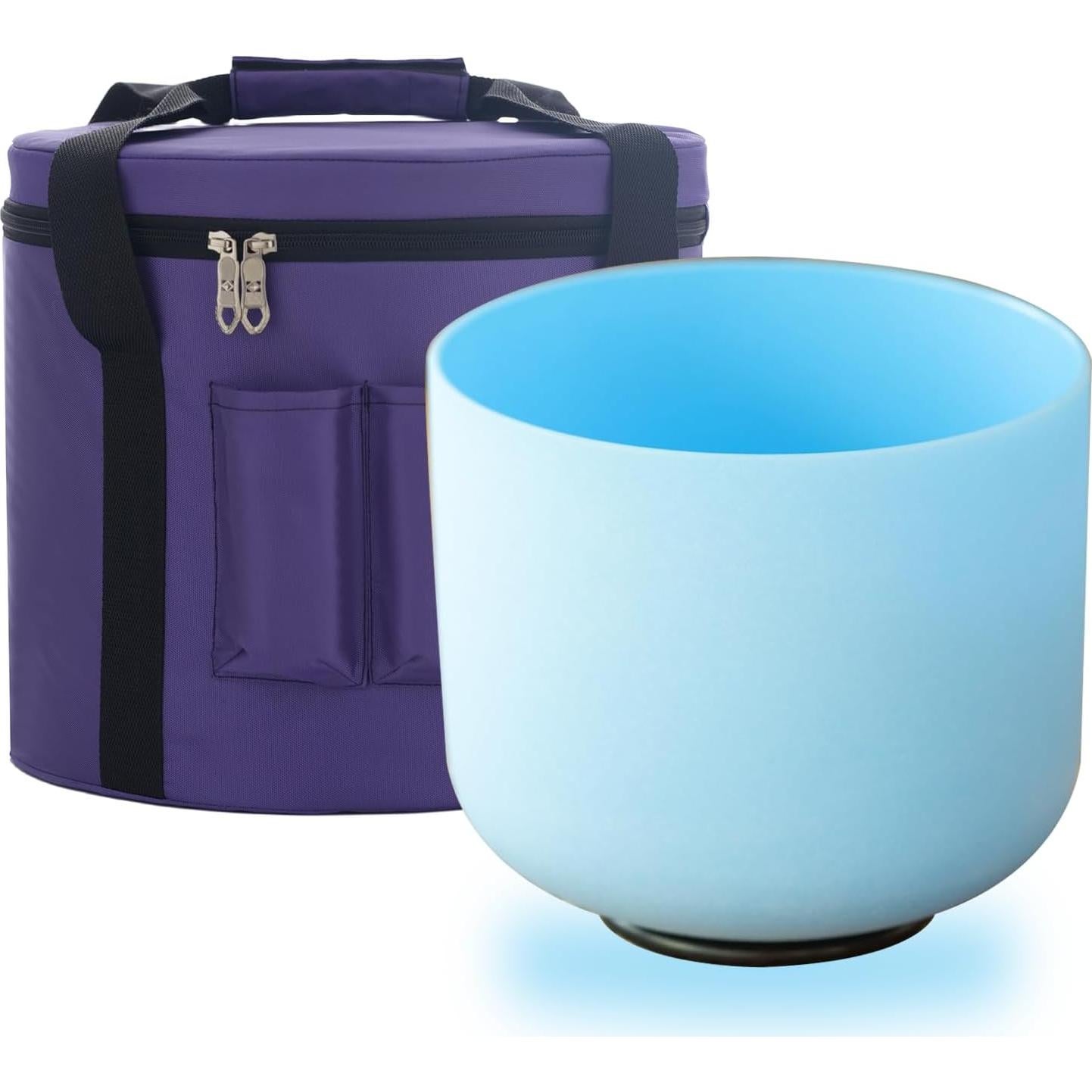 Tazón de Canto de Cristal KVKA 20 cm 432hz G Chakra Azul