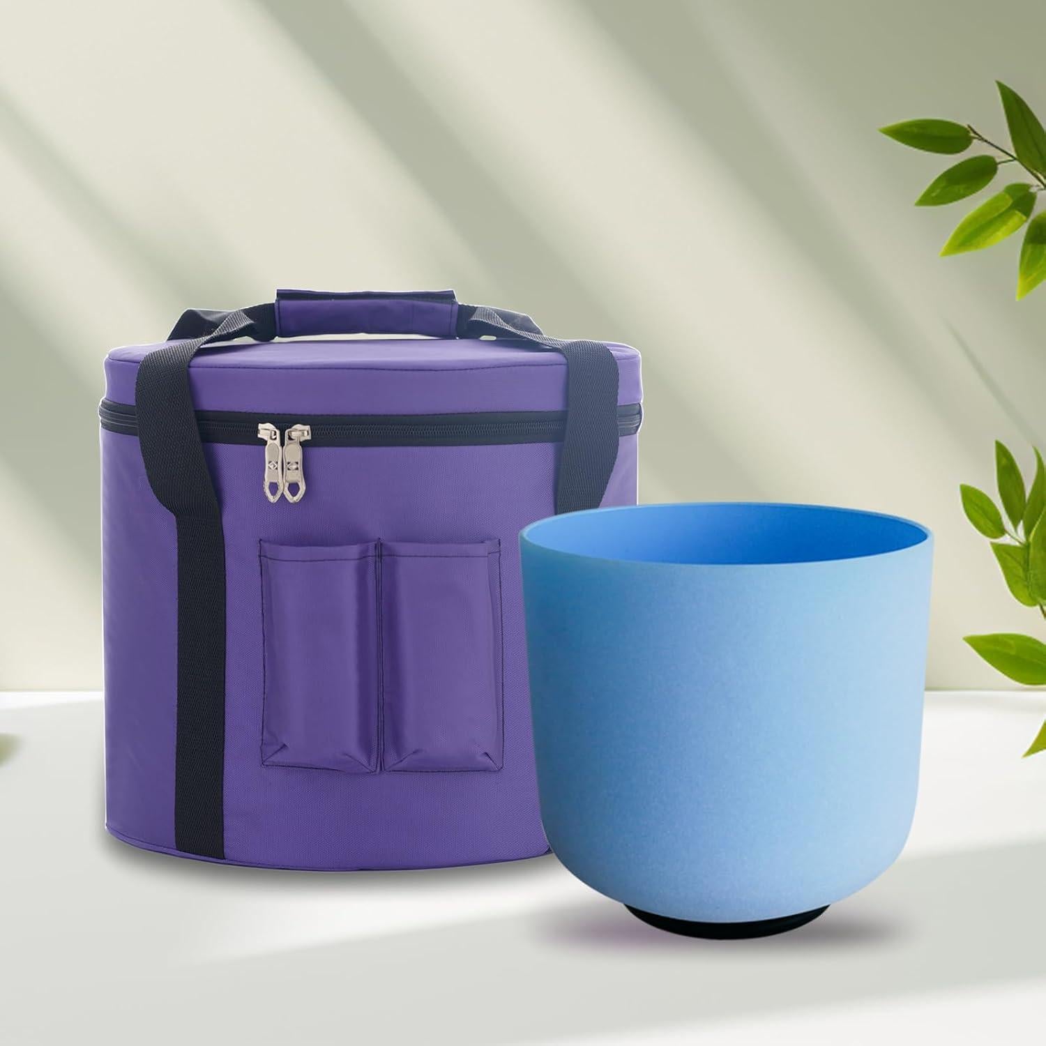 Tazón de Canto de Cristal KVKA 20 cm 432hz G Chakra Azul