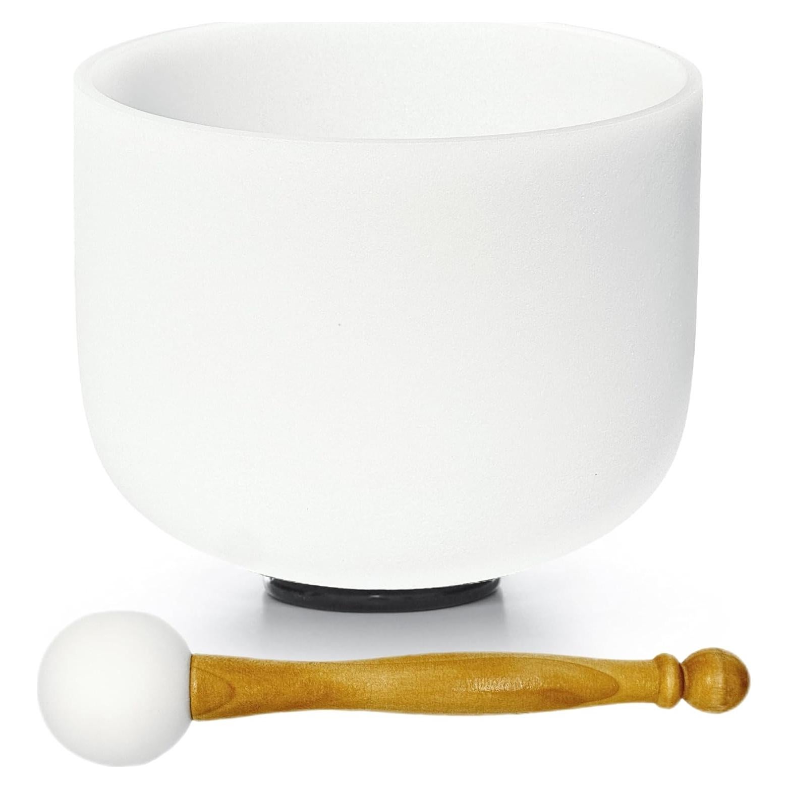 Cuenco de Cuarzo 417Hz Chakra Zeal 20cm con Martillo y O-ring