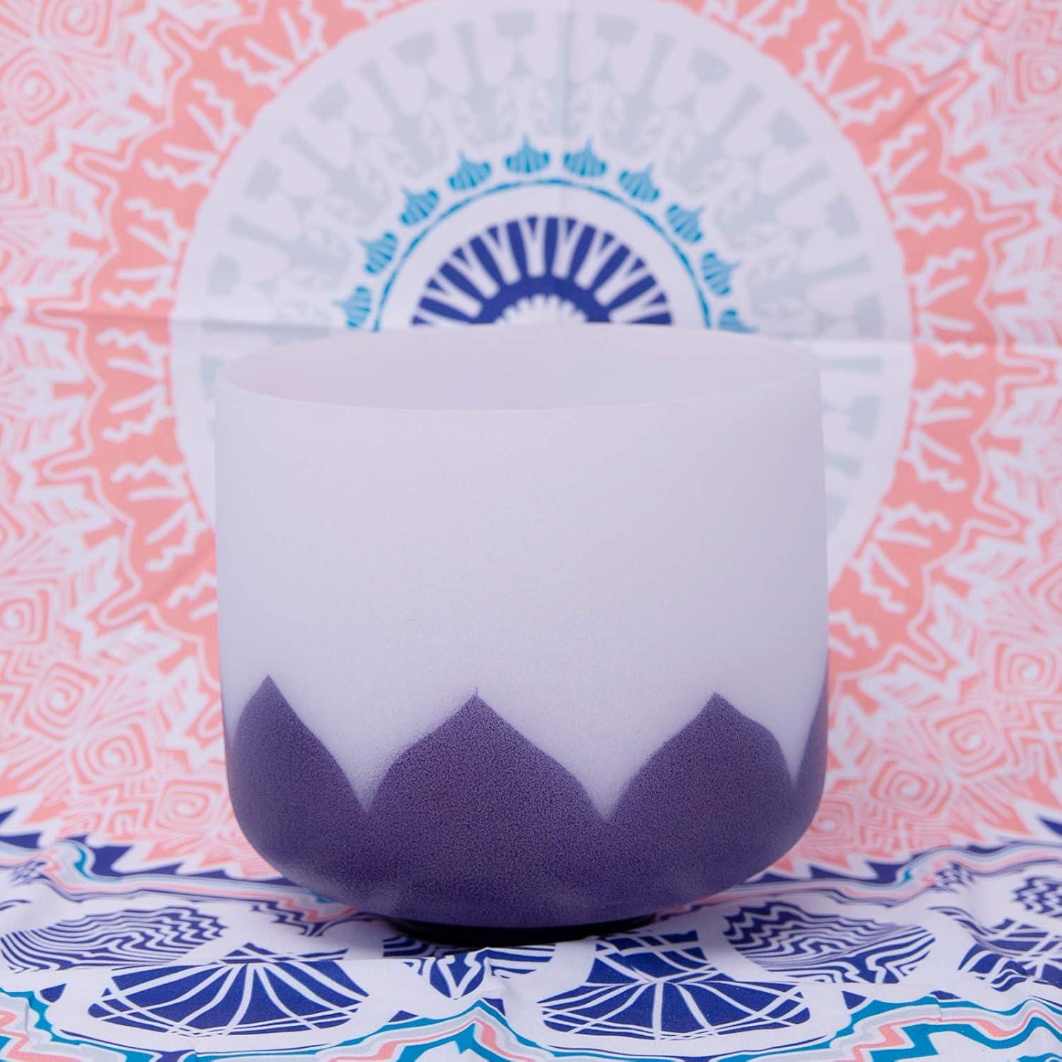 Cuenco de Canto de Cristal ENERGYSOUND 432Hz 17.78 cm Loto