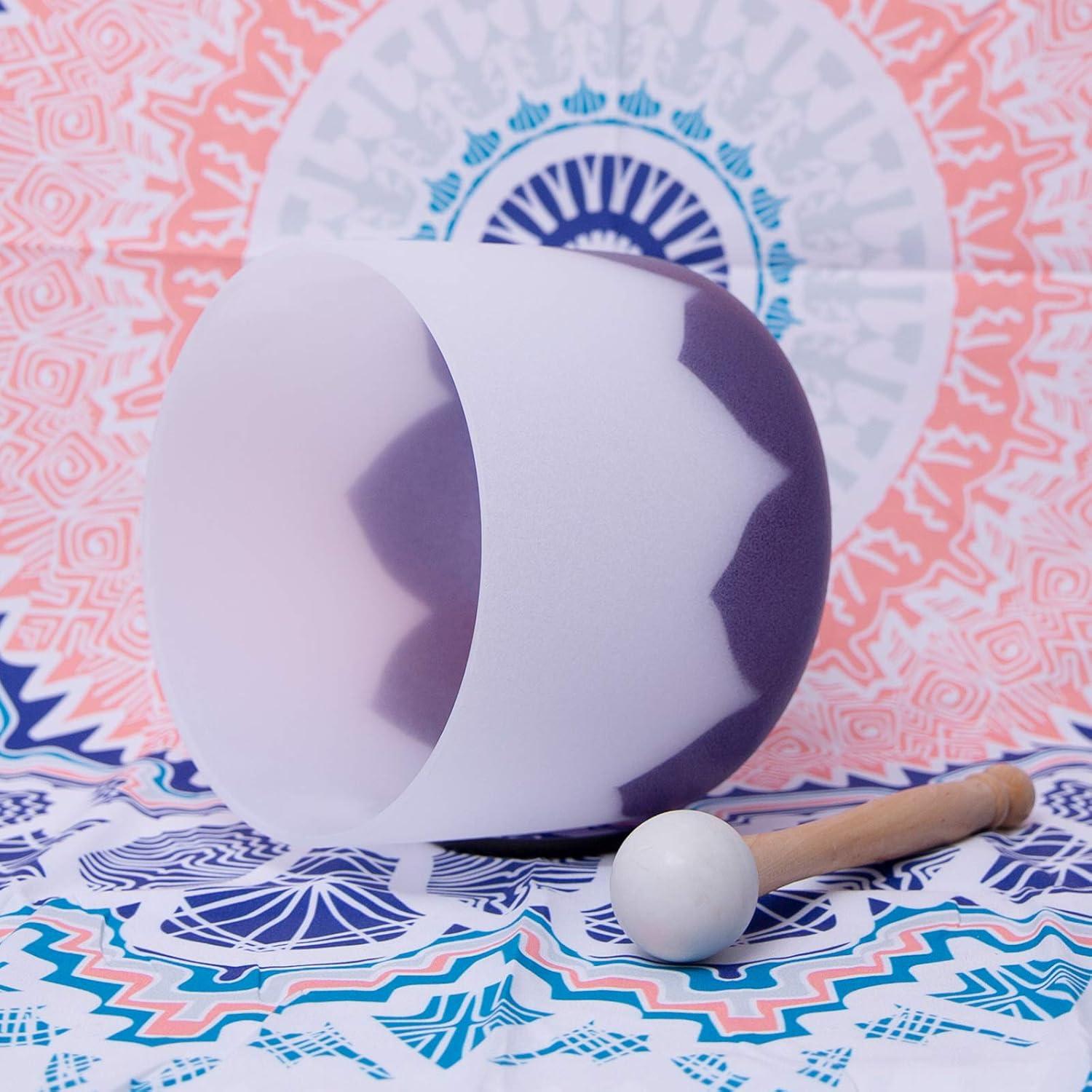 Cuenco de Canto de Cristal ENERGYSOUND 432Hz 17.78 cm Loto