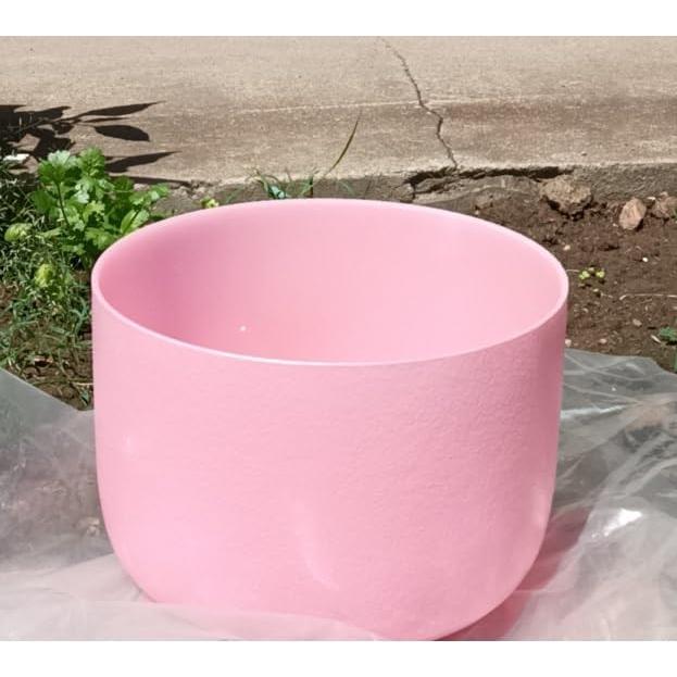 Tazón de Canto de Cristal KVKA 20 cm Rosa Chakra Corazón