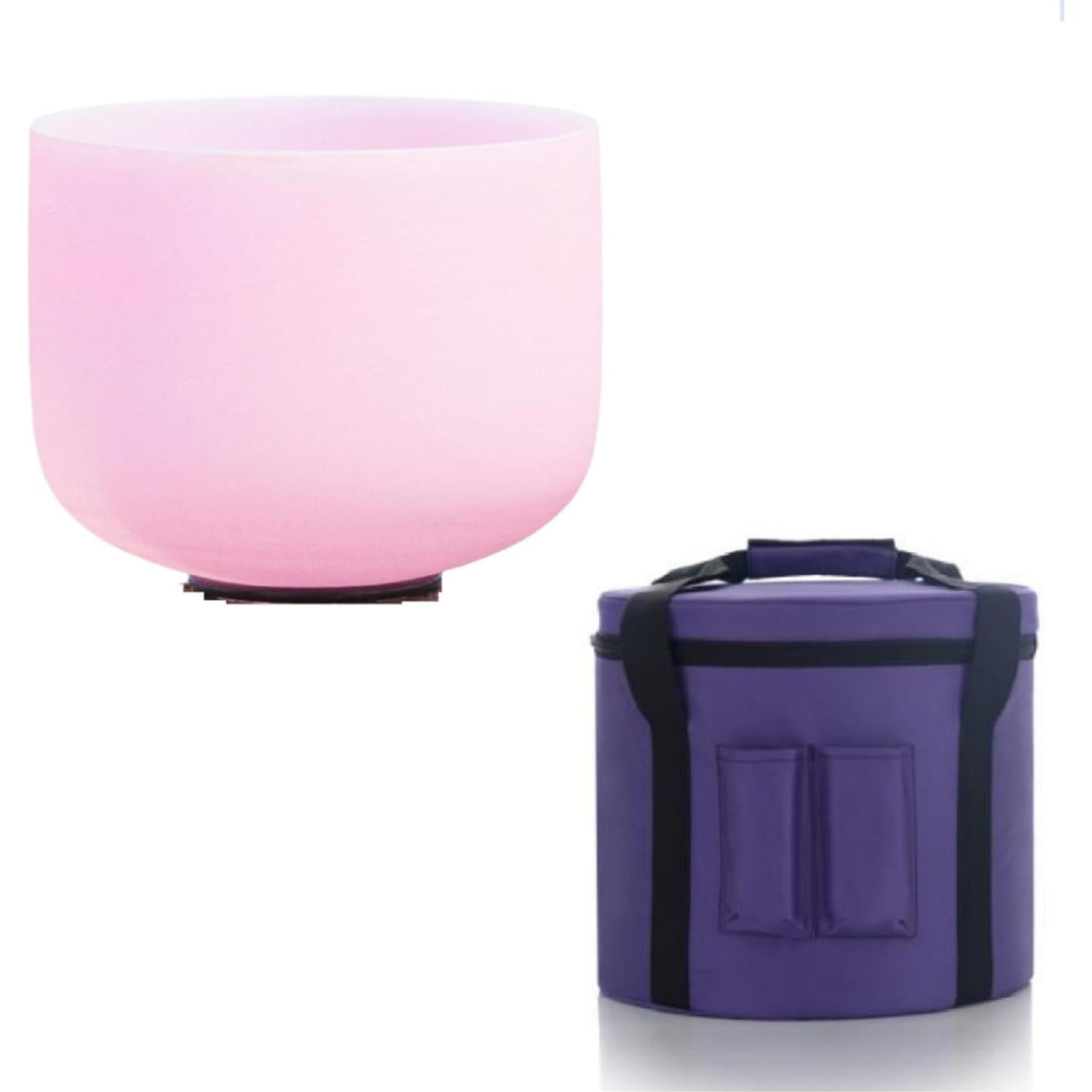 Tazón de Canto de Cristal KVKA 20 cm Rosa Chakra Corazón