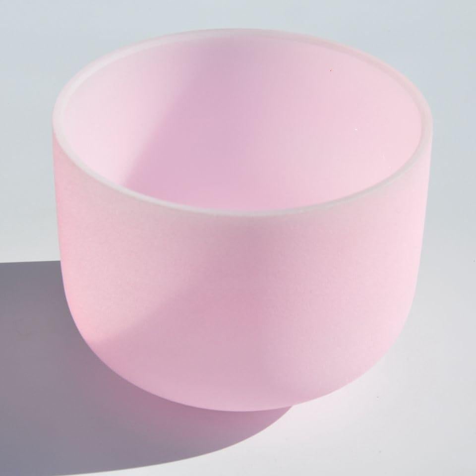 Tazón de Canto de Cristal KVKA 20 cm Rosa Chakra Corazón