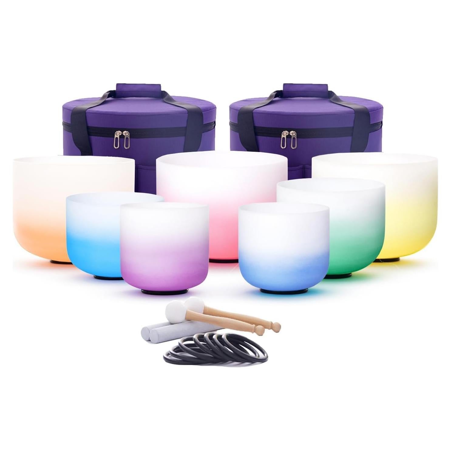 Juego de Cuencos de Canto de Cristal 7 Piezas 432Hz Hye-eun