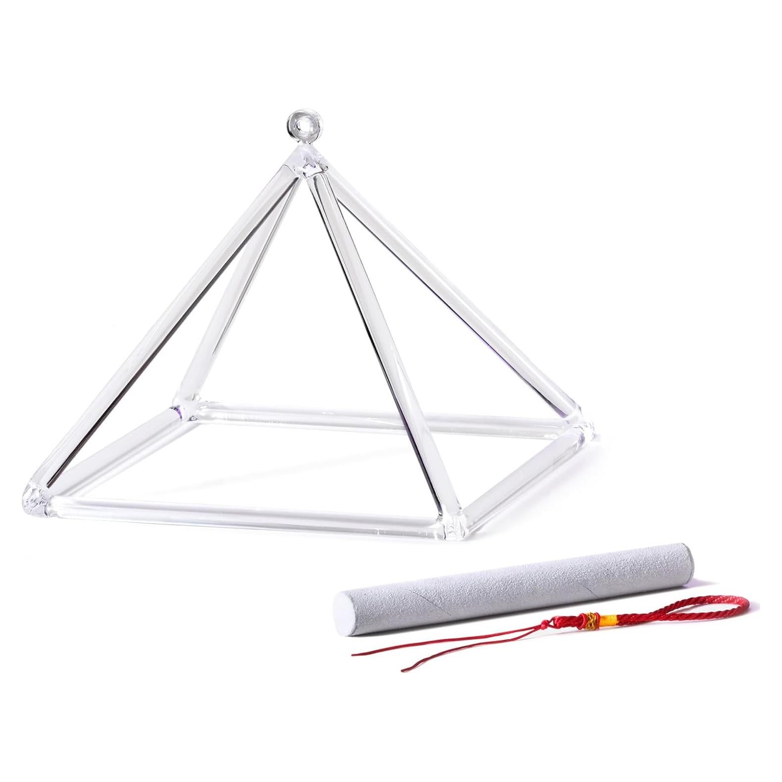 Pirámide Cantante de Cristal de Cuarzo 30.48 cm CVNC + Bolsa