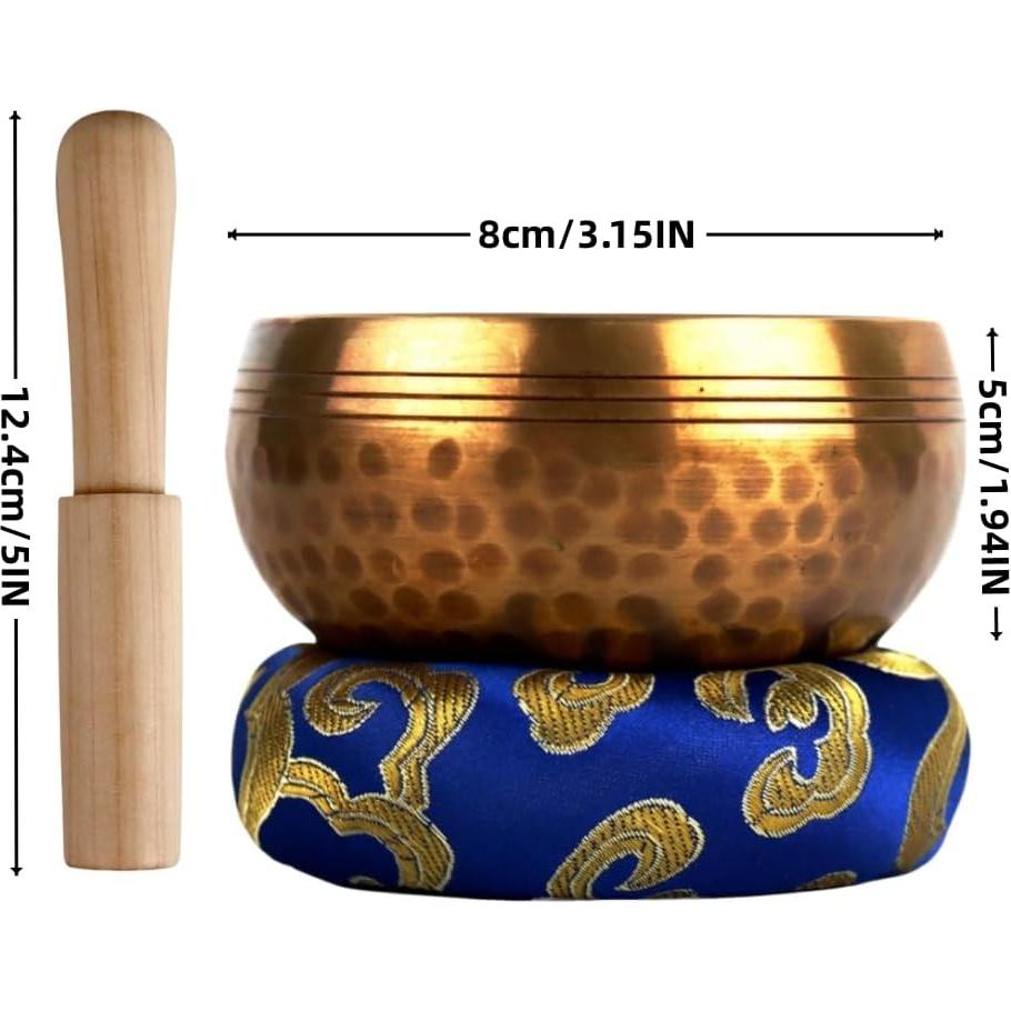 Cuenco Cantor Tibetano Kviceo 8 cm Hecho a Mano para Meditación