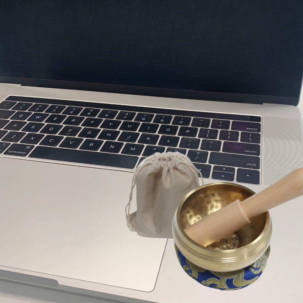 Cuenco Cantor Tibetano Kviceo 8 cm Hecho a Mano para Meditación