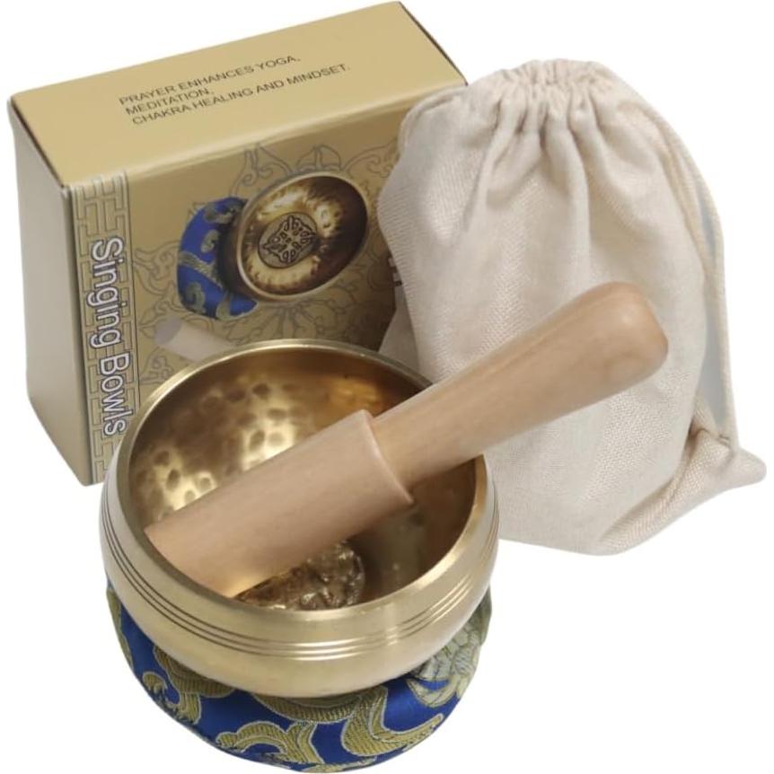 Cuenco Cantor Tibetano Kviceo 8 cm Hecho a Mano para Meditación