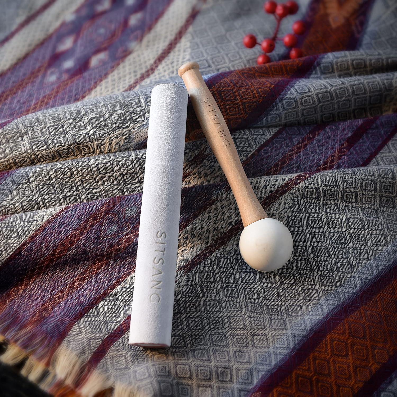 SITSANG Green F Note Heart Chakra Crystal Singing Bowl 8 inch with Sponge Padded Bundle Bag and Singing Bowl Rubber Mallet and Suede Striker