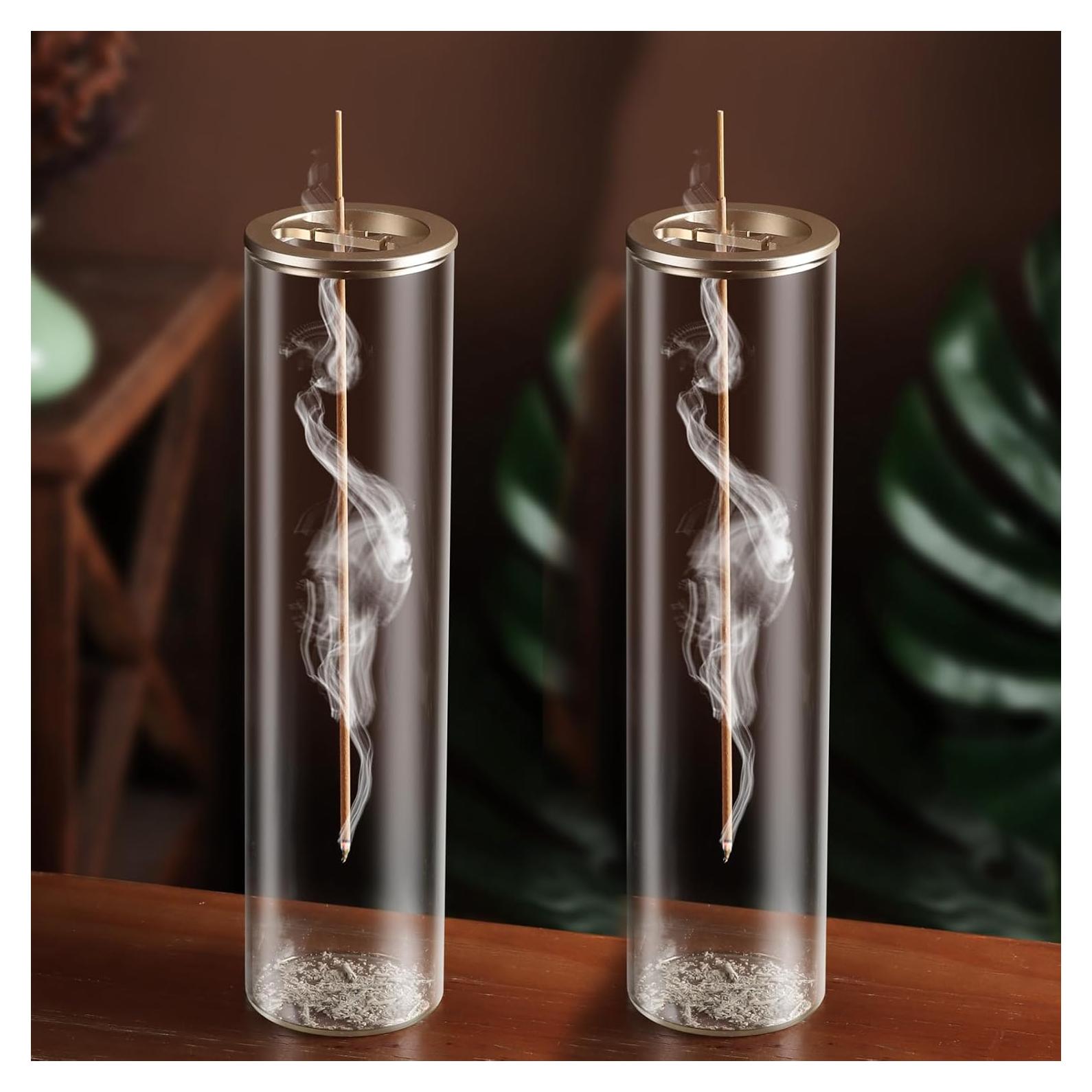 Soporte de Incienso Eavida Oro Champán 2 Paquete Anticenizas