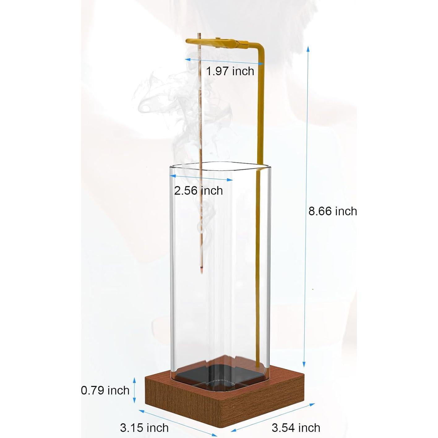 Juego de 2 Soportes para Incienso Hadwoer de Vidrio