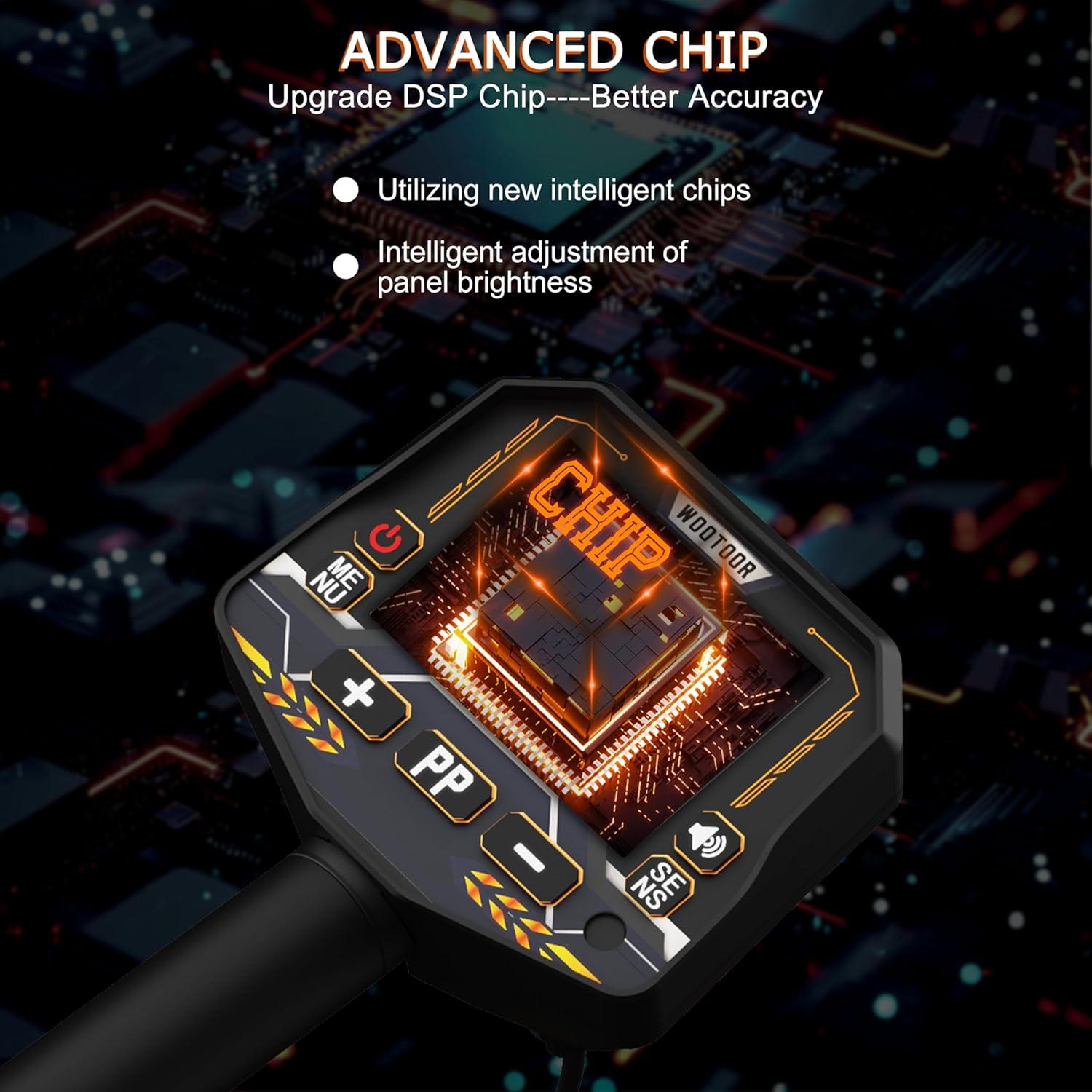 Detector de Metales WOOTOOR WT 5 Modos Pantalla LED 2,84 kg