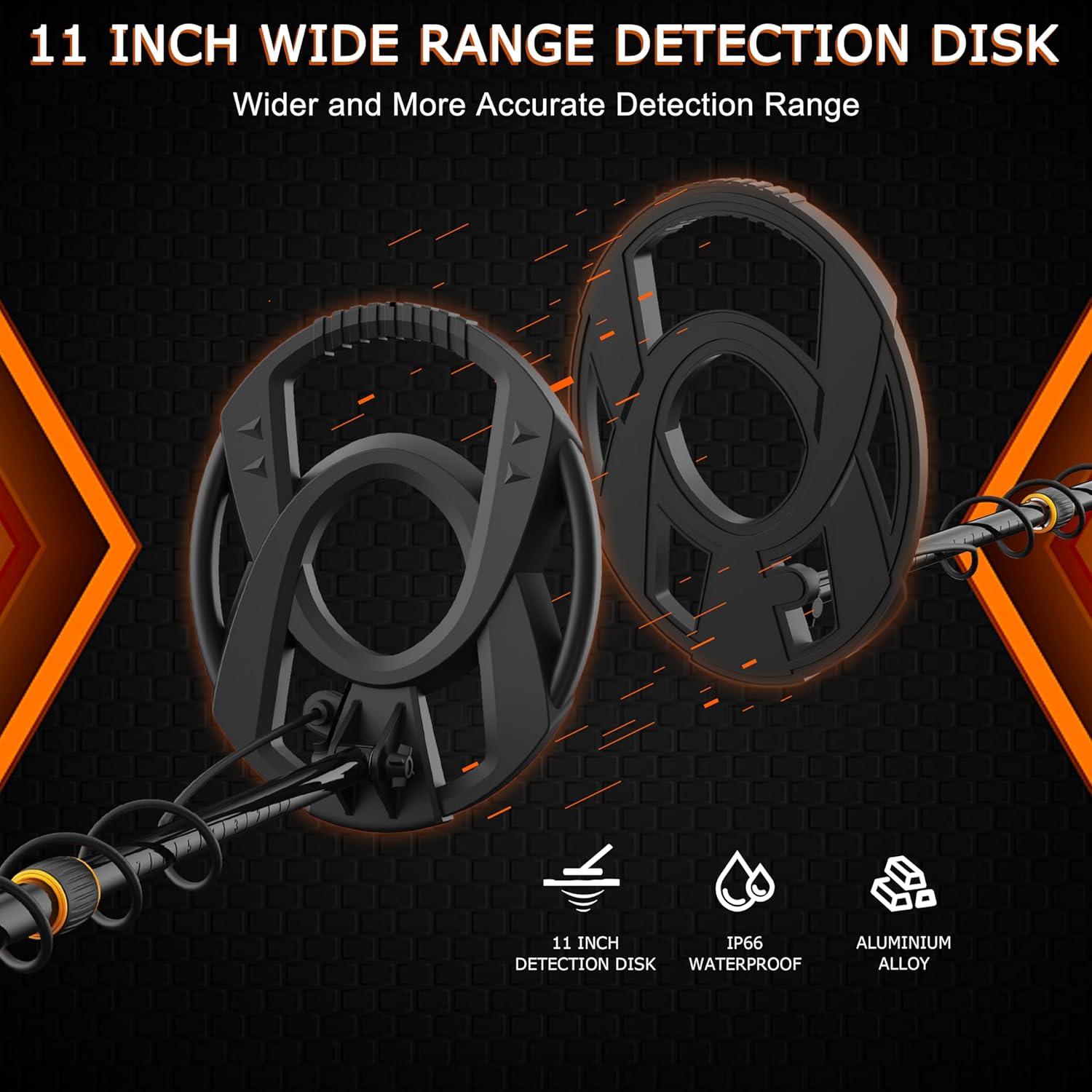 Detector de Metales WOOTOOR WT 5 Modos Pantalla LED 2,84 kg