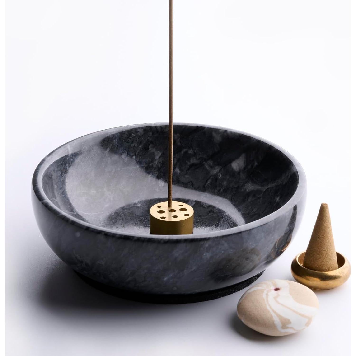 Soporte de Incienso de Mármol Natural SHICANGSHIYE 12 cm