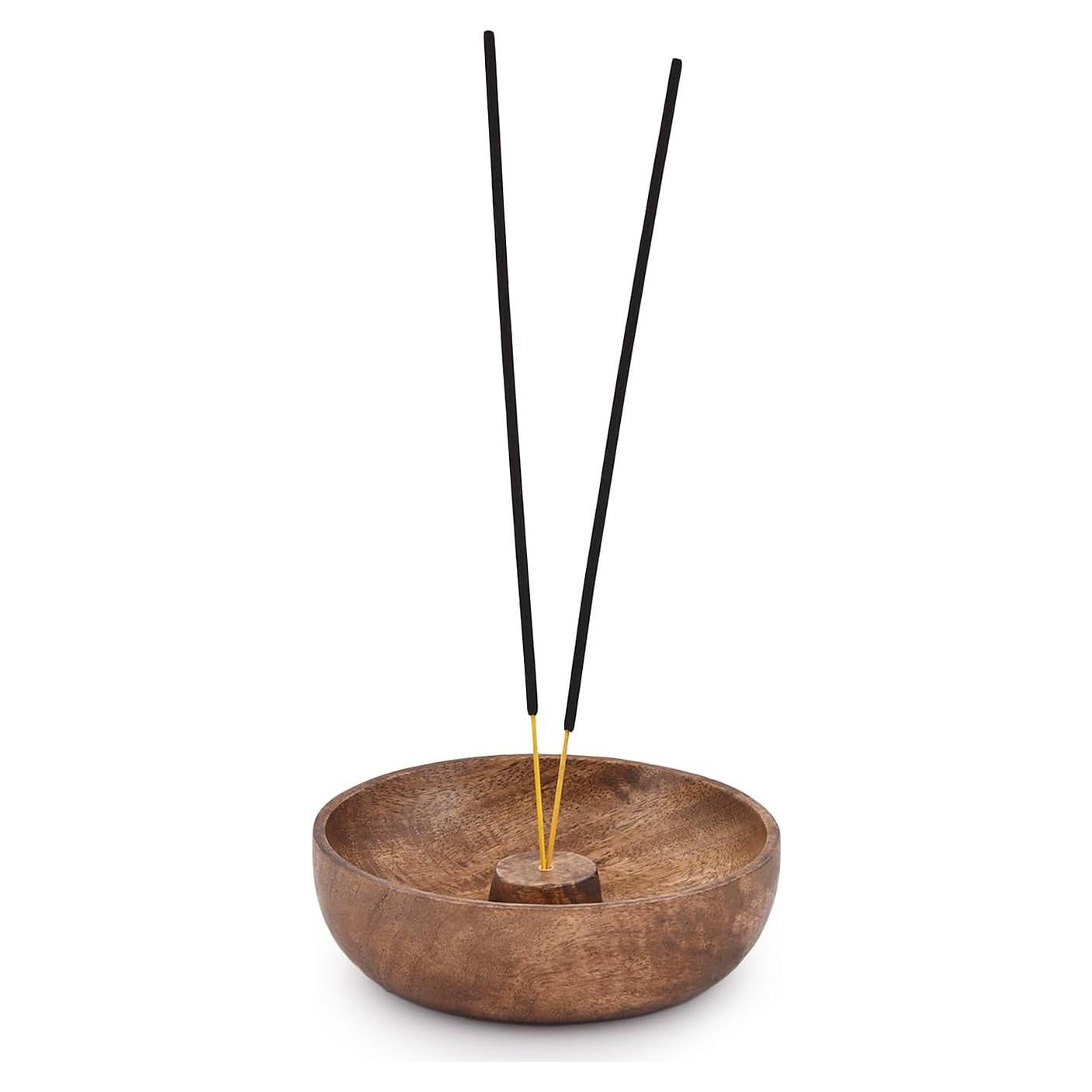 Soporte para Incienso EDHAS de Madera de Mango Redondo 12.7cm