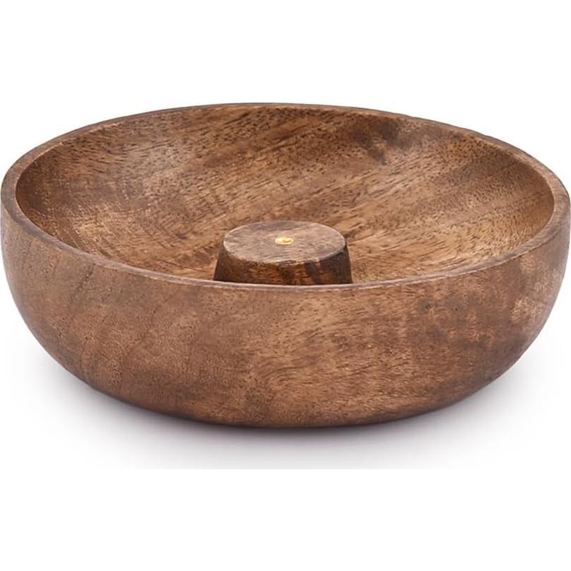 Soporte para Incienso EDHAS de Madera de Mango Redondo 12.7cm