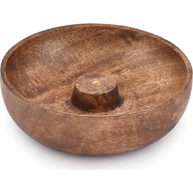 Soporte para Incienso EDHAS de Madera de Mango Redondo 12.7cm
