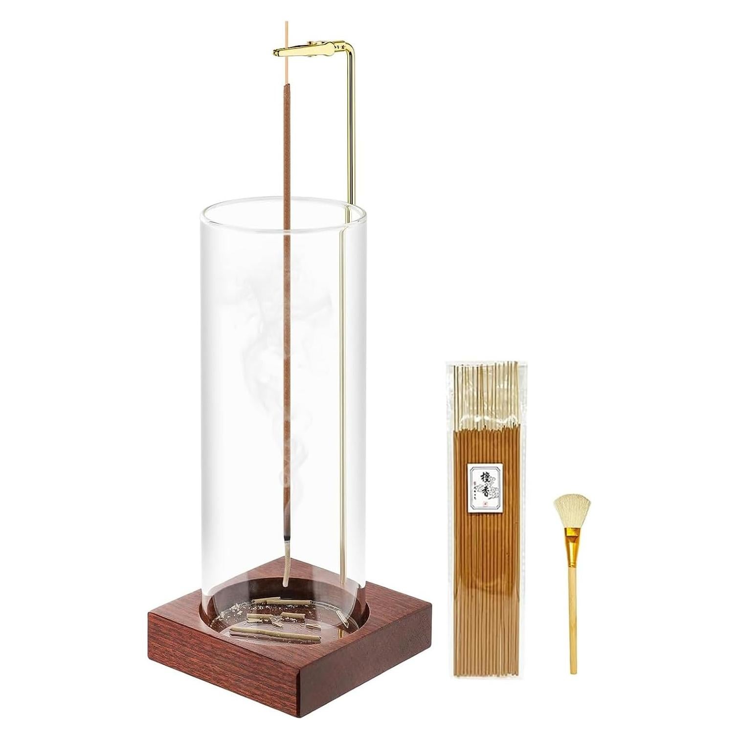 Soporte de Incienso MACUSOO con 20 Varitas y Recogedor de Vidrio