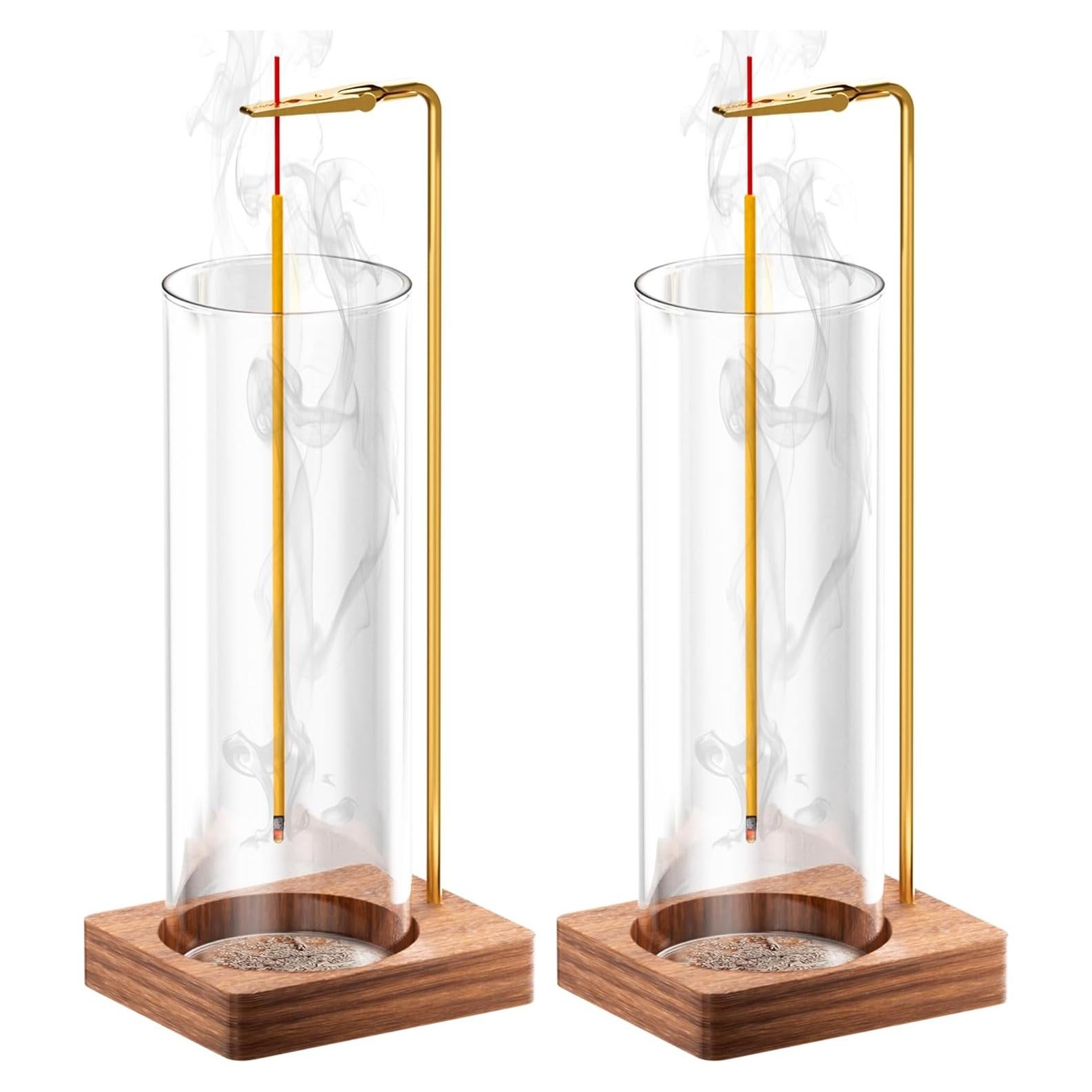 Soporte de Incienso HzTinT Cilíndrico de Madera con Recogedor