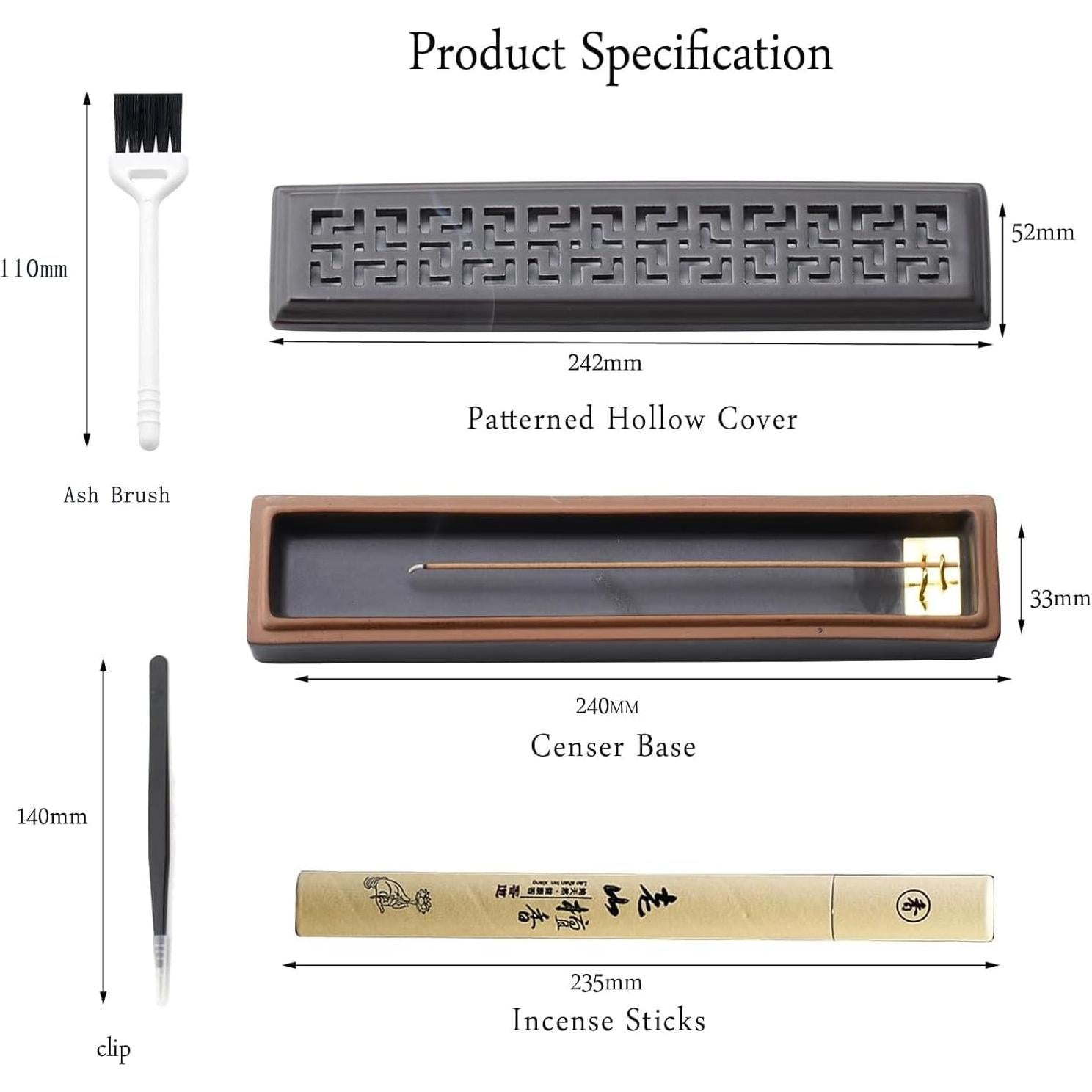 Soporte de Incienso Cerámica CEREMONIA 69cm Decoración Yoga