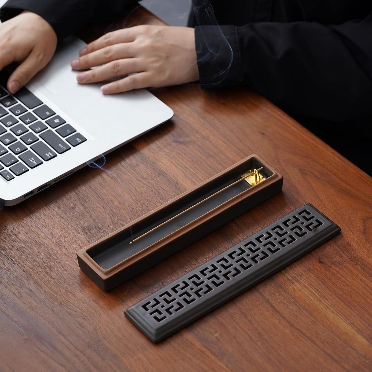 Soporte de Incienso Cerámica CEREMONIA 69cm Decoración Yoga