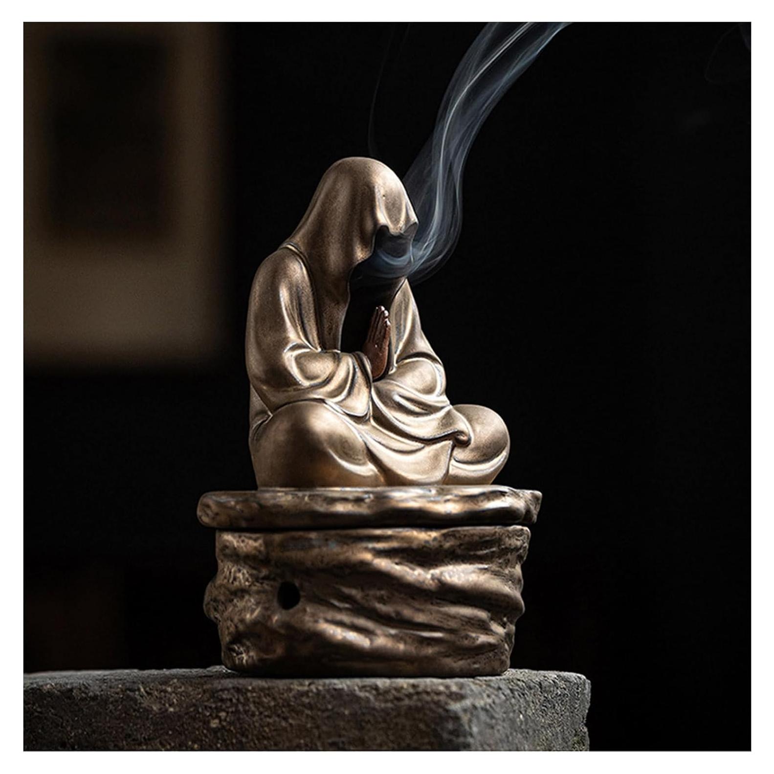 Soporte de Incienso Zen Cacukap con Estatua de Buda 15.7x12x9.6cm