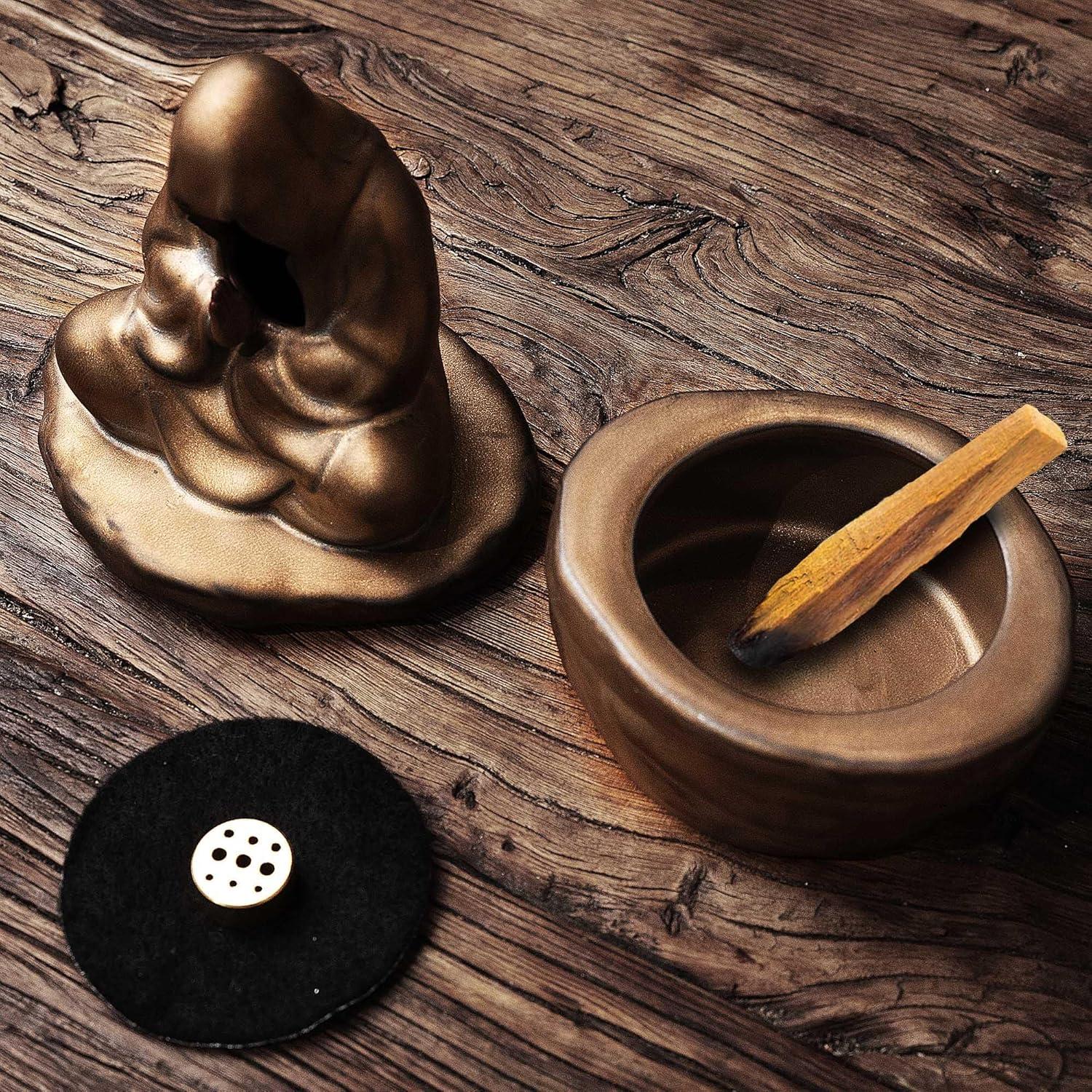 Soporte de Incienso Zen Cacukap con Estatua de Buda 15.7x12x9.6cm